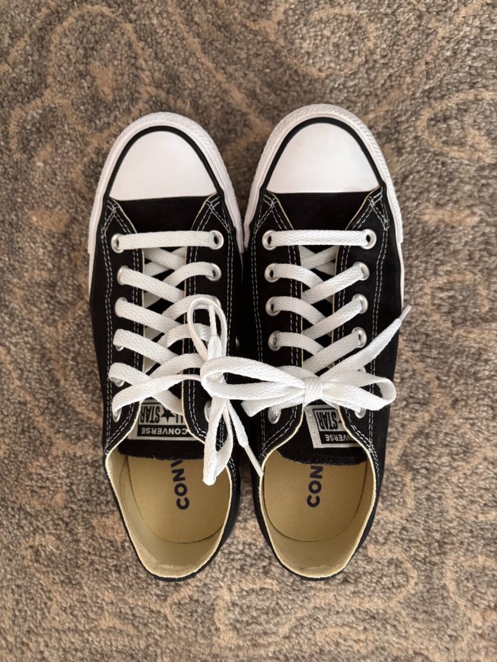 Womens Black Chuck Converse All Star Running Shoes